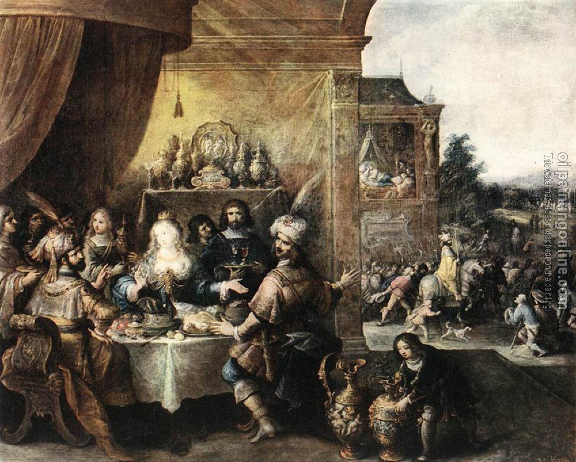 Frans the Younger Francken - Feast Of Esther